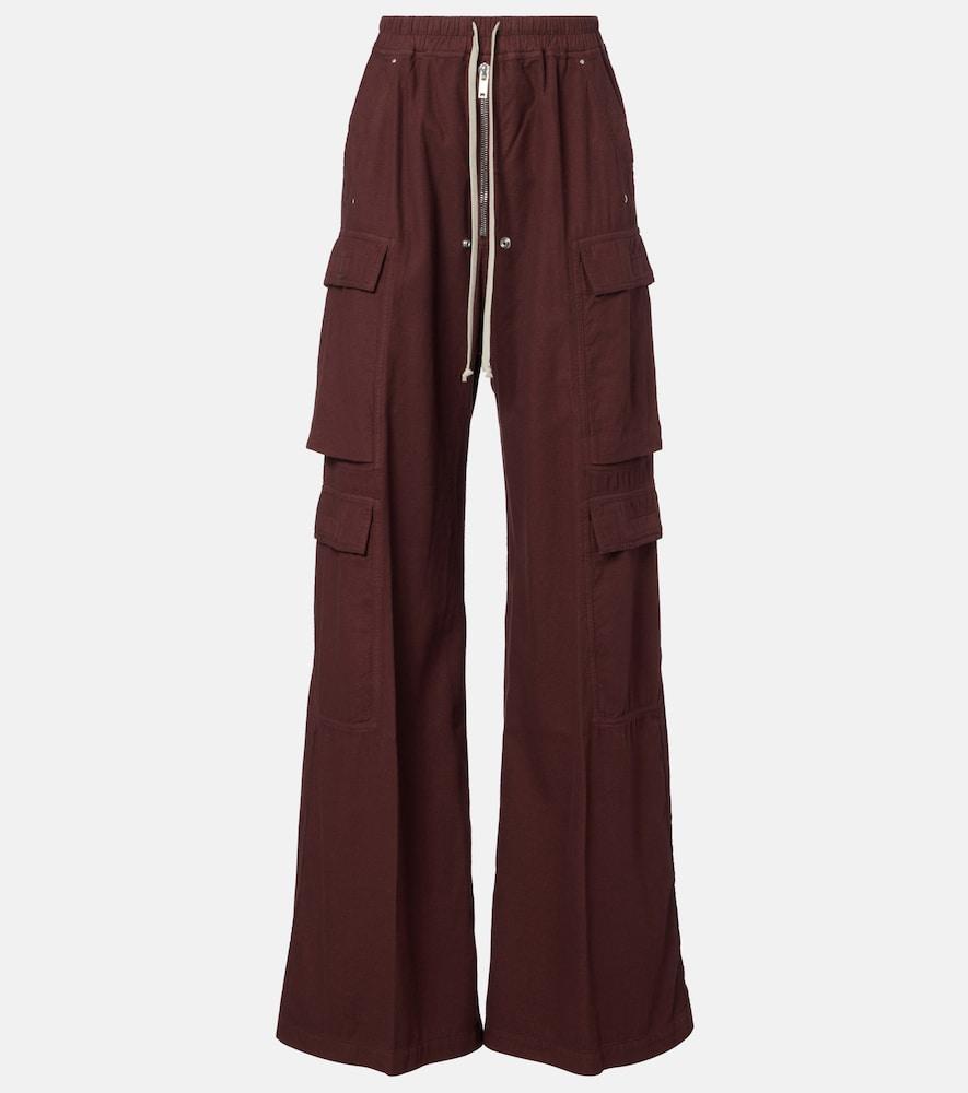 rick owens drkshdw jumbo bela cotton flannel cargo pants