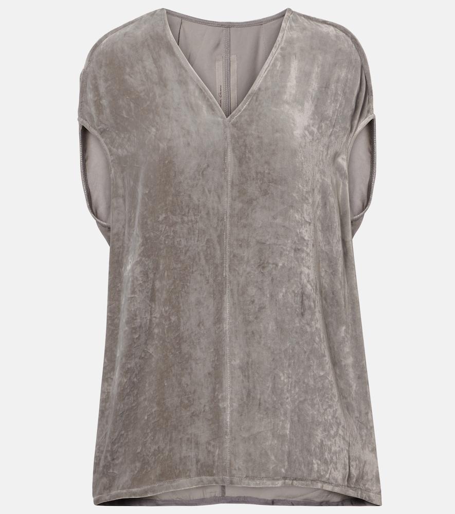 rick owens floating velvet top