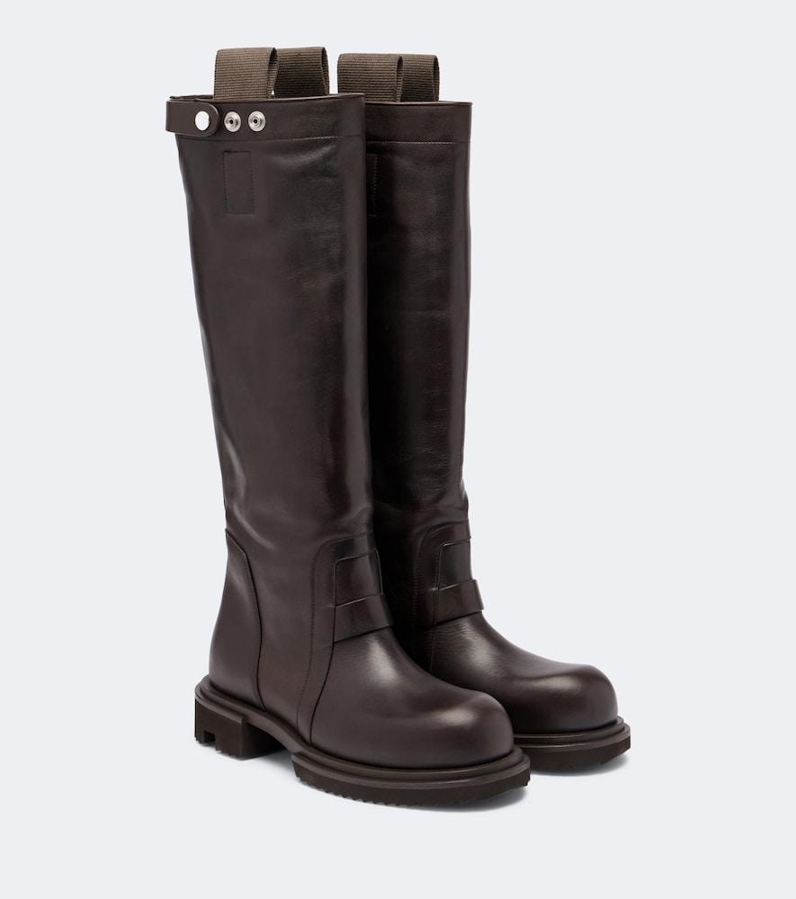 rick owens gabe leather knee-high boots