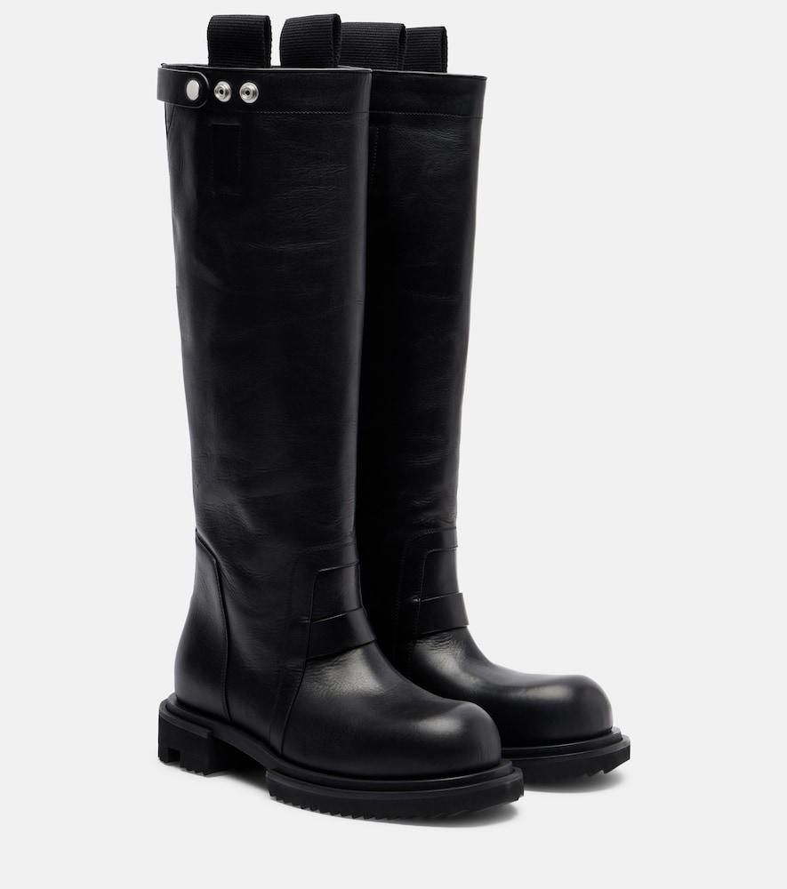 rick owens gabe leather knee-high boots