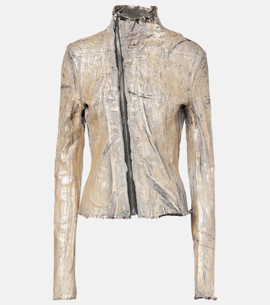 rick owens gary coated denim jacket