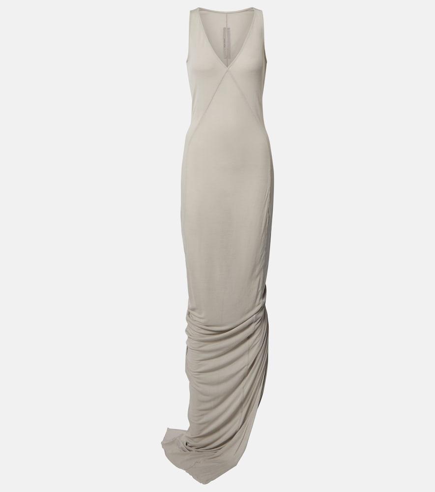 rick owens gathered jersey maxi dress