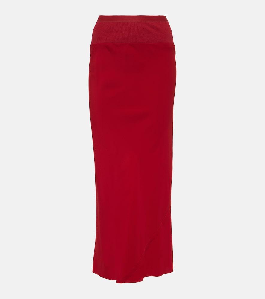 rick owens high-rise midi skirt