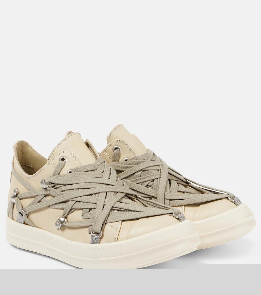 rick owens hollywood megalace suede sneakers