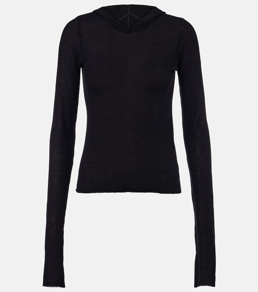 rick owens hooded top