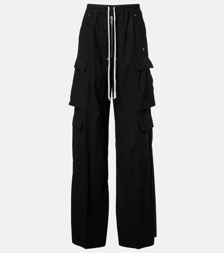 rick owens jumbo belas high-rise cotton cargo pants