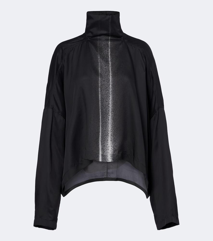 rick owens jumbo printed cropped top