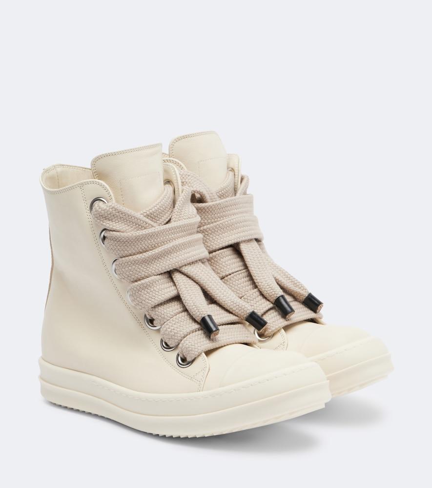 rick owens jumbolace leather sneakers
