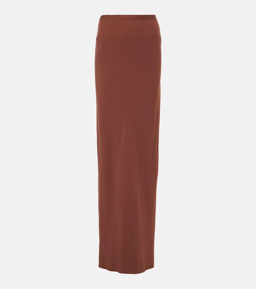 rick owens knitted maxi skirt
