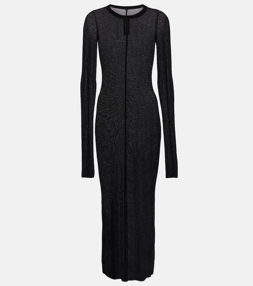 rick owens knitted midi dress