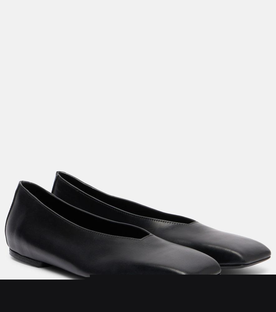 rick owens leather ballet flats