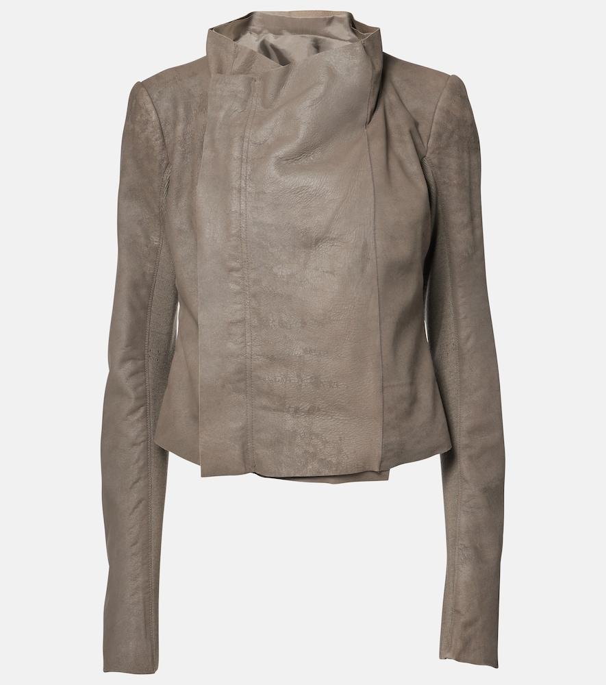 rick owens leather biker jacket