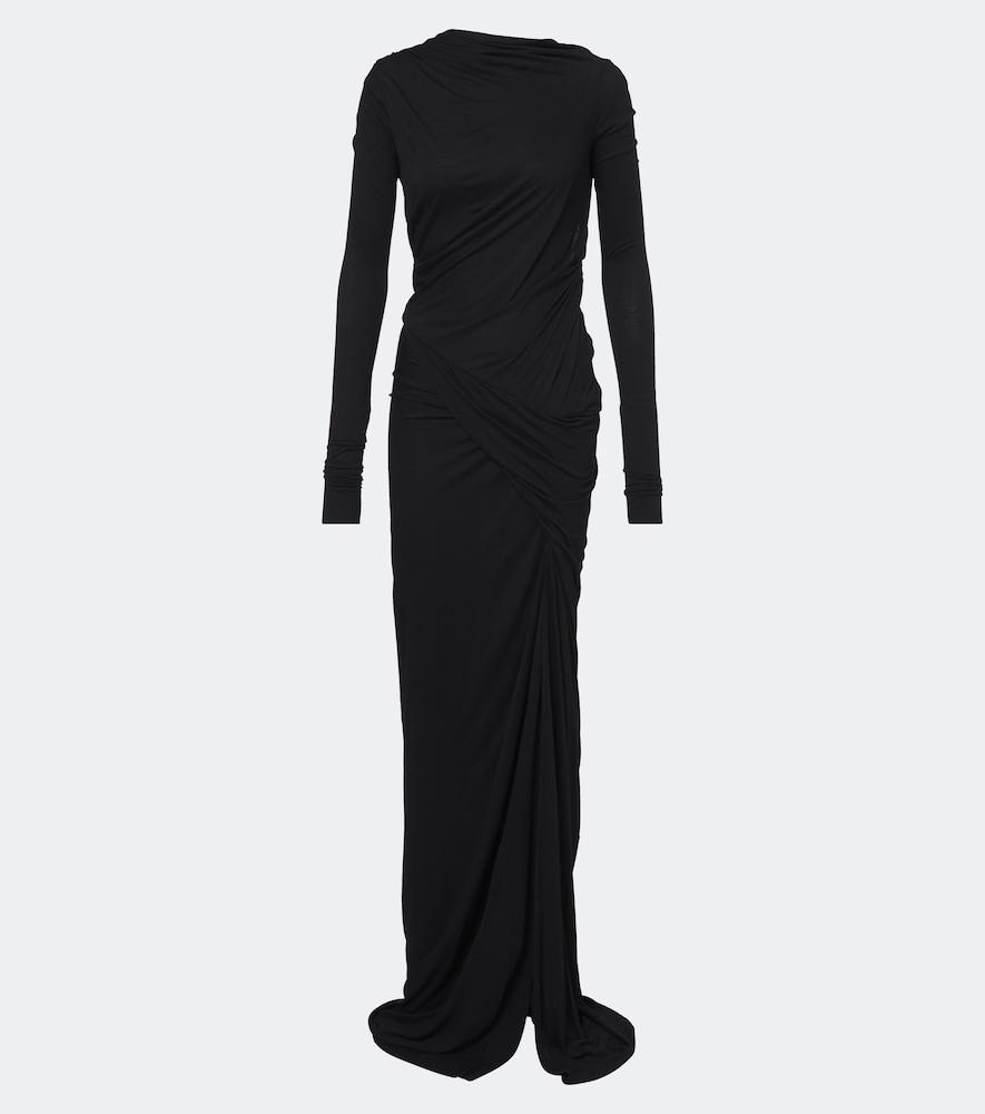 rick owens lilies shailee draped open-back jersey gown