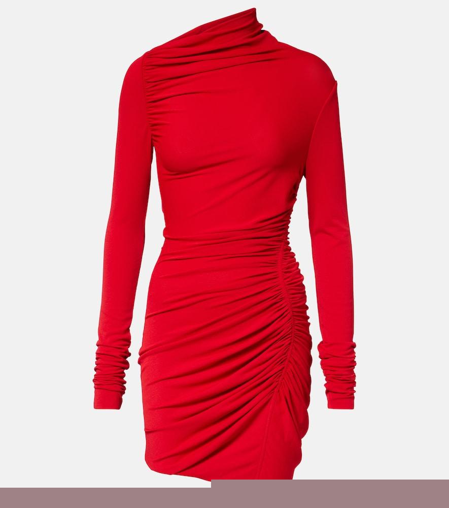 rick owens lilies svita jersey ruched minidress
