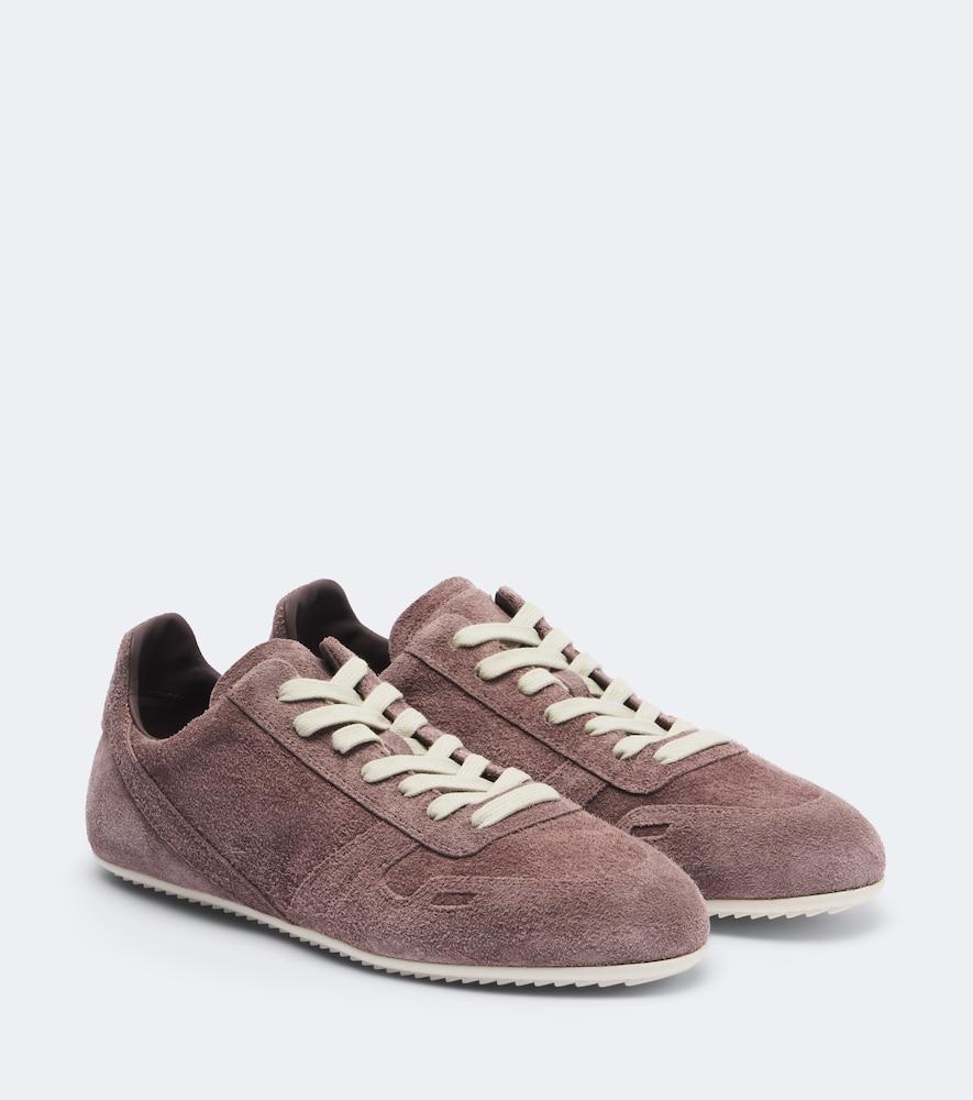 rick owens minimal suede sneakers