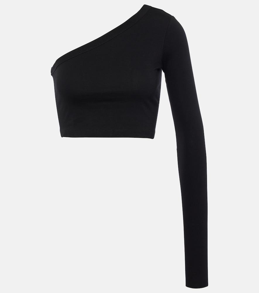 rick owens one-shoulder cotton crop top