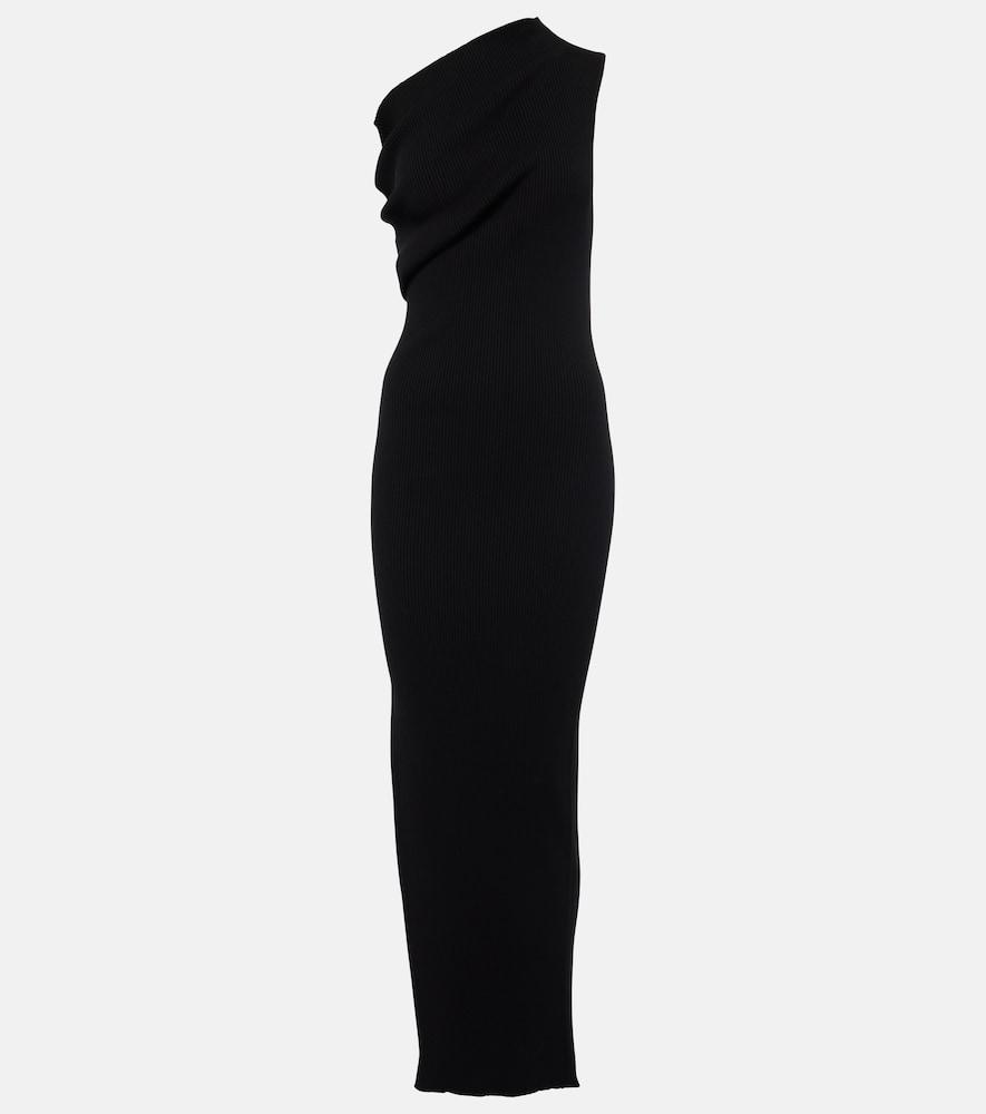 rick owens one-shoulder jersey maxi dress