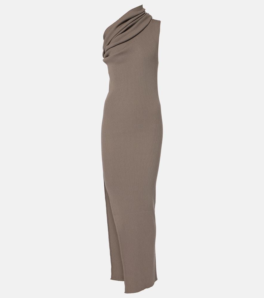 rick owens one-shoulder maxi dress
