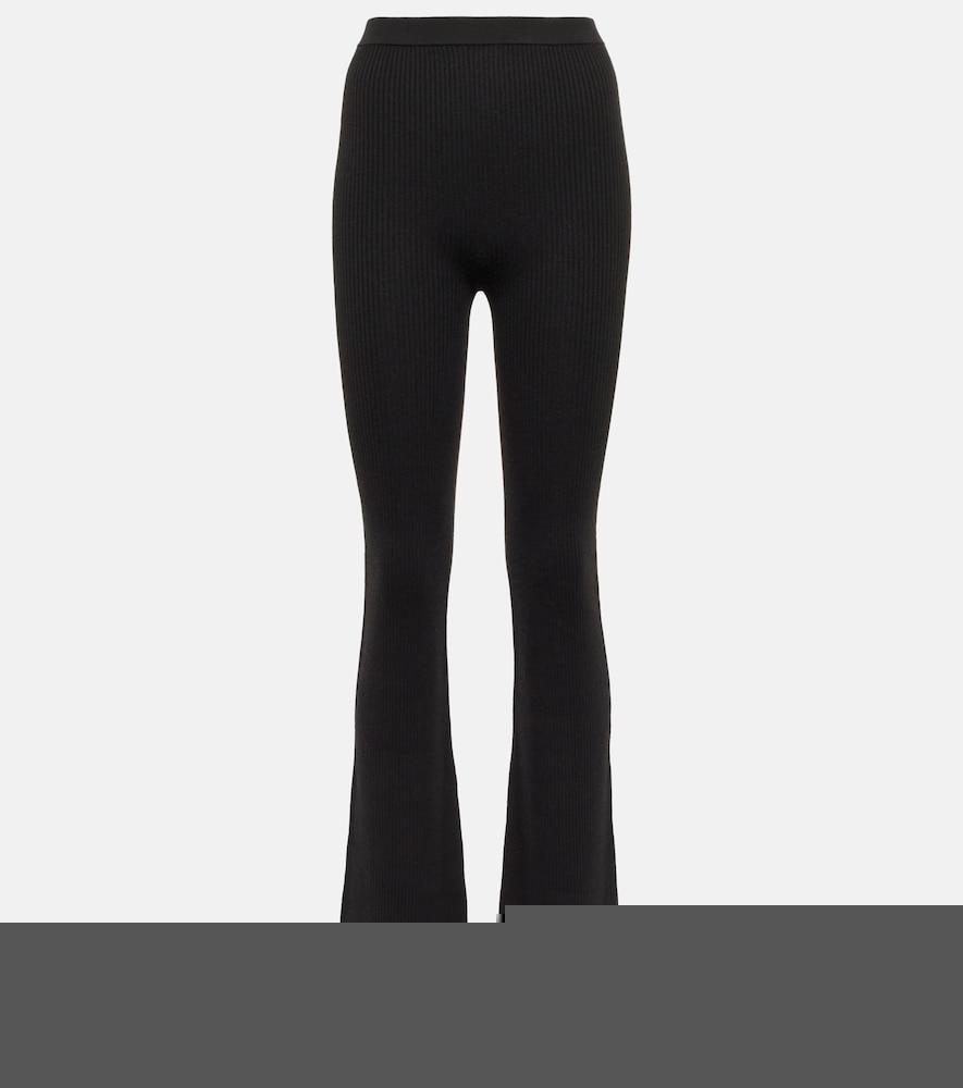 rick owens rib-knit wool-blend pants