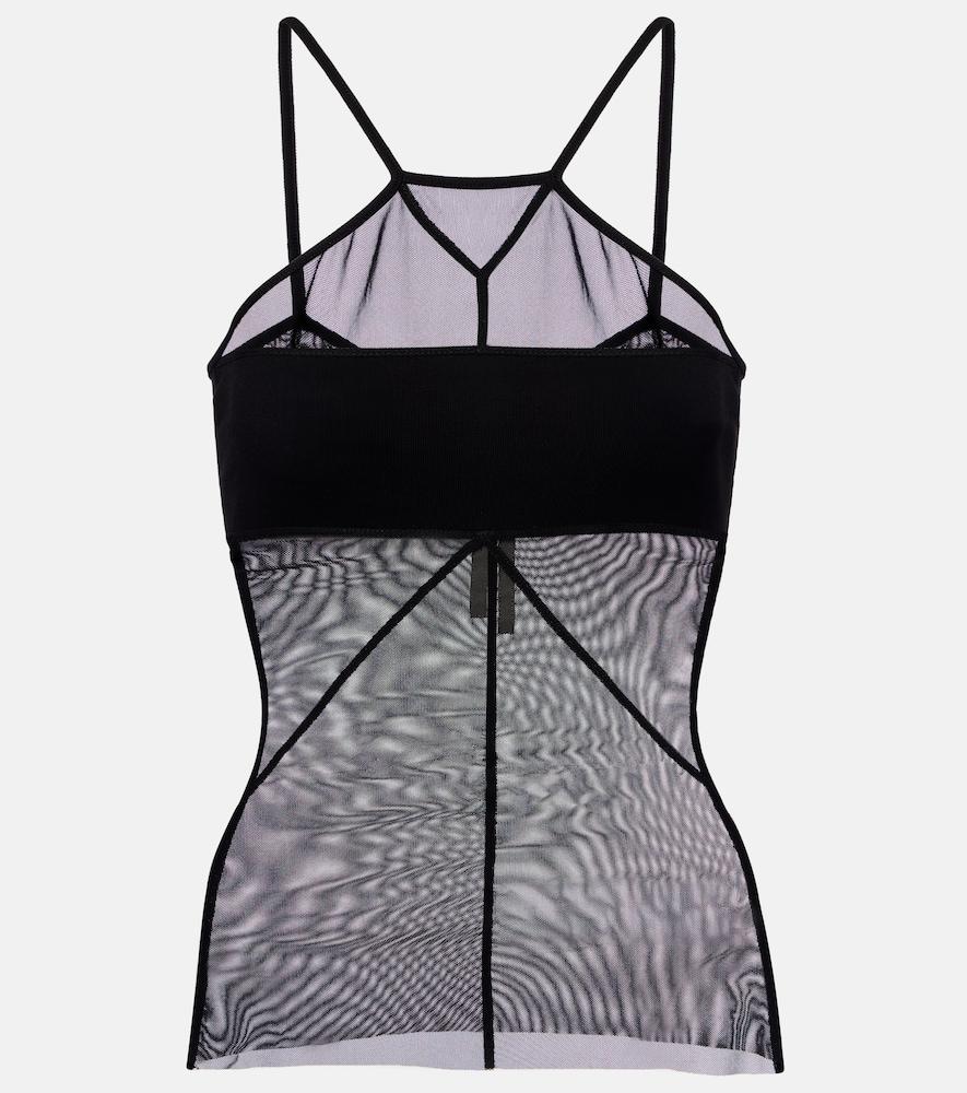 rick owens sl combo semi-sheer top