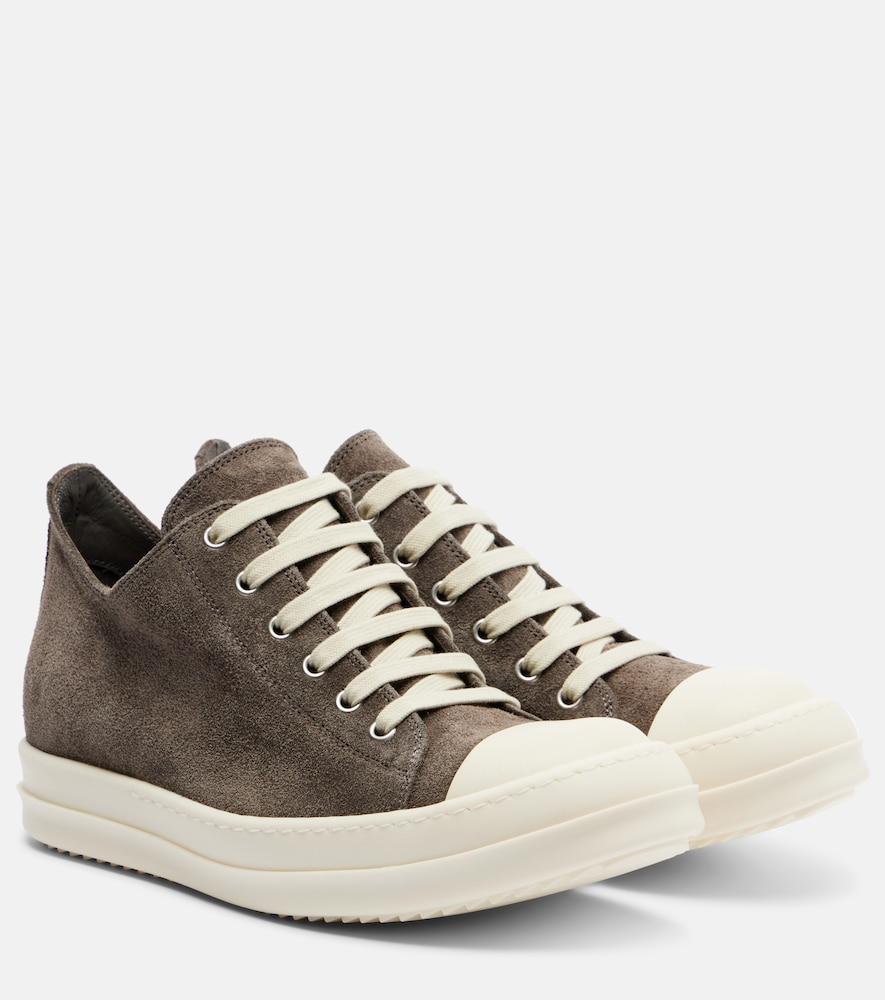 rick owens suede low-top sneakers
