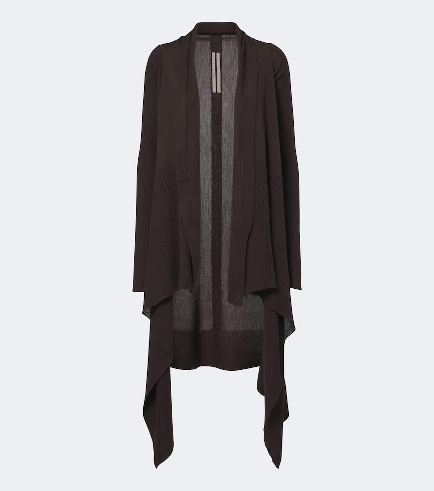rick owens virgin wool cardigan