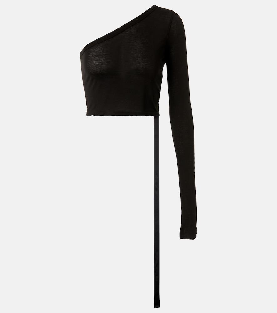rick owens ziggy one-shoulder crop top