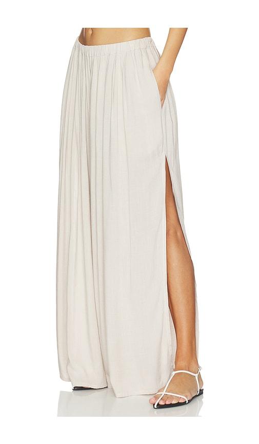 ripley rader linen flowy pant in light grey. - size l (also in m)