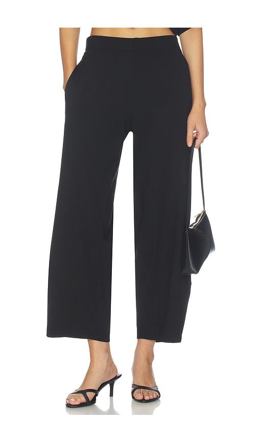 ripley rader ponte knit barrel pant in black. - size l (also in s, xs, m)