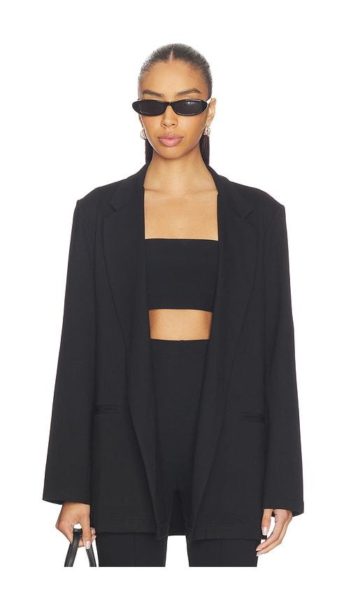ripley rader ponte knit oversized blazer in black. - size l (also in m)