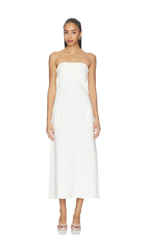 ripley rader ponte knit perfect dress in white. - size l (also in s, xs, m)