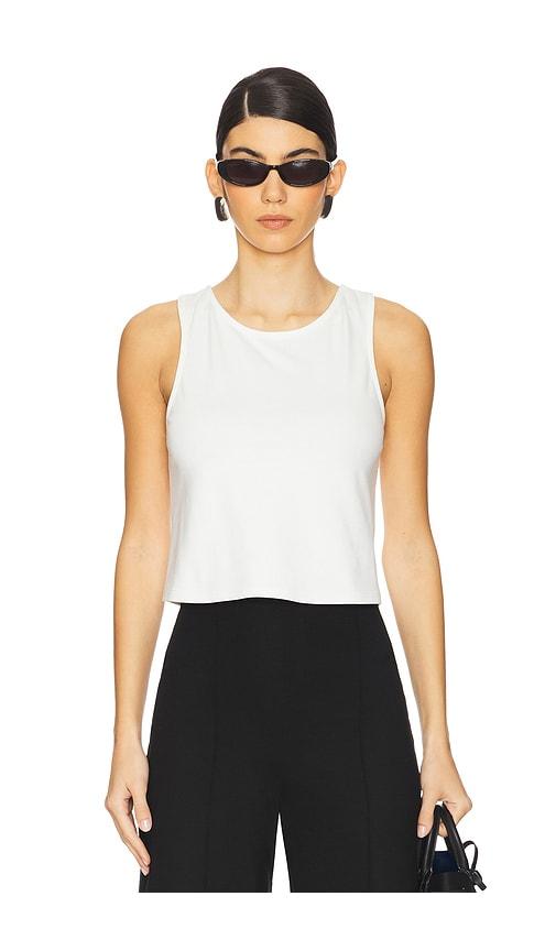 ripley rader ponte knit tank top in white. - size l (also in m, s)