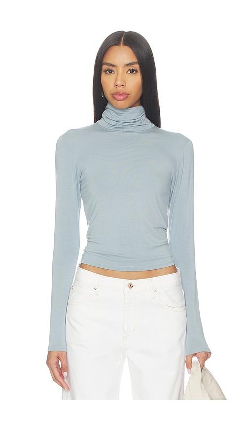 ripley rader turtleneck top in baby blue. - size m (also in s)