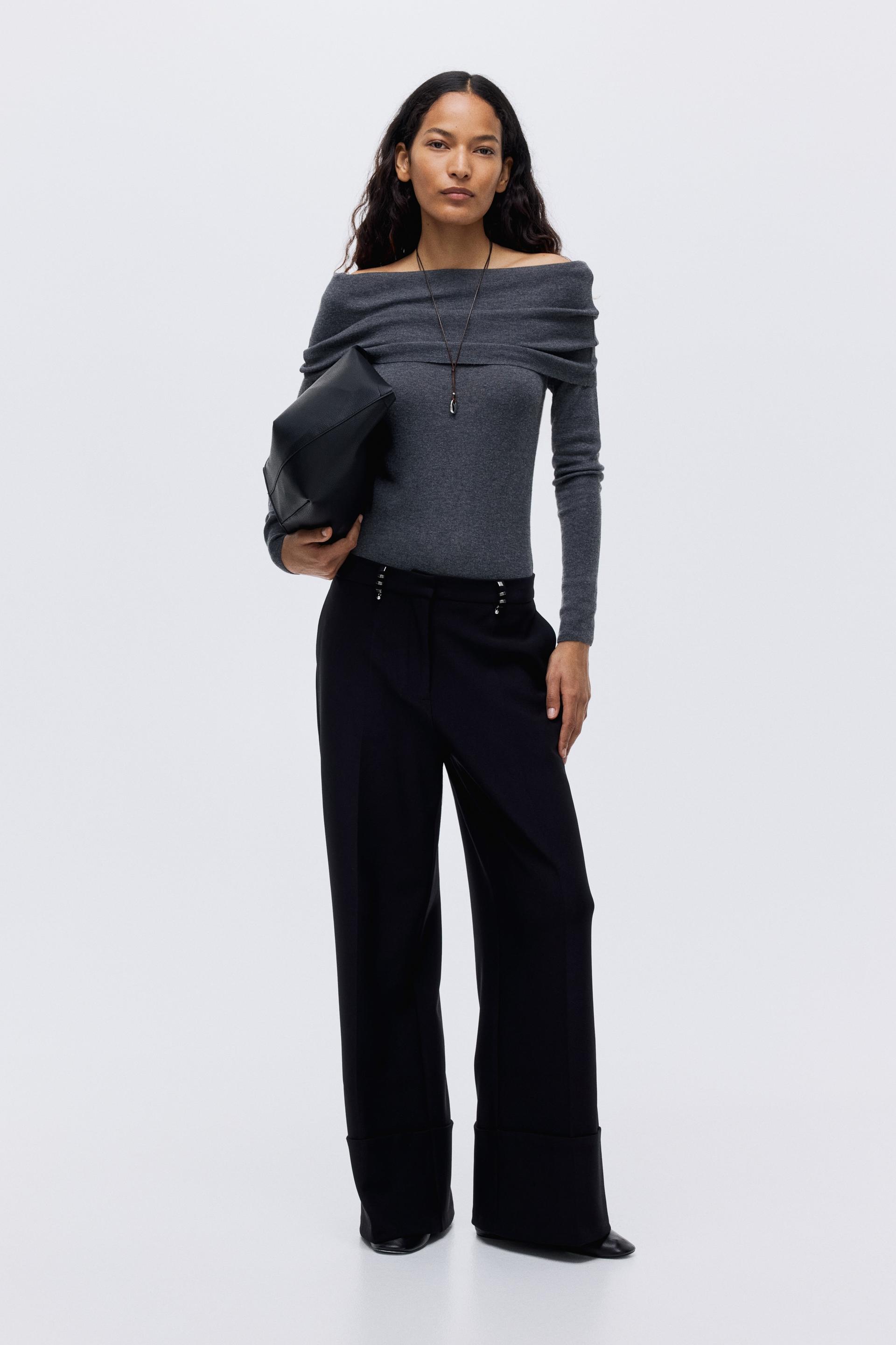 rivet-detail dress pants