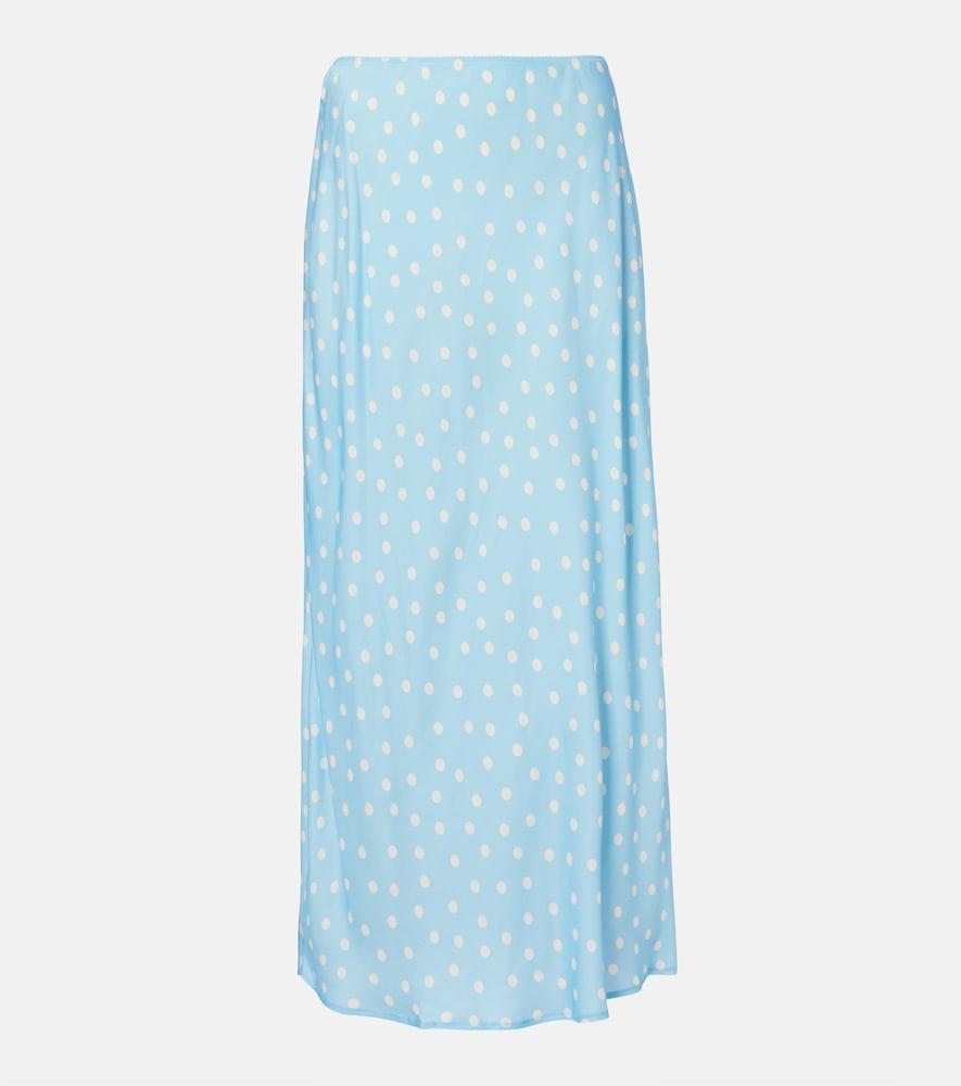 rixo ardith polka-dot midi skirt