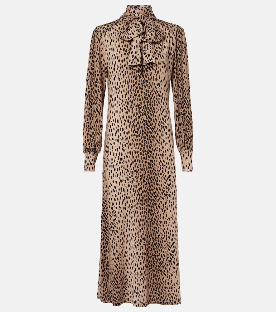 rixo avalon polka-dot maxi dress