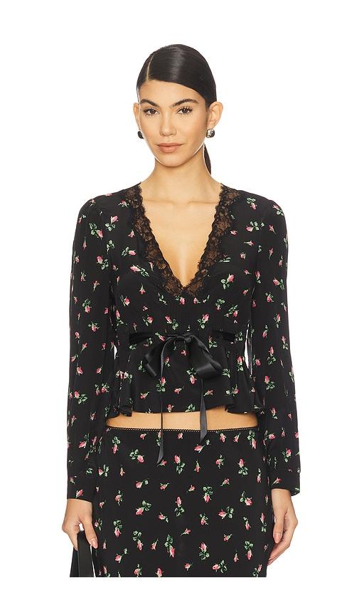rixo charis top in black. - size s (also in xl)
