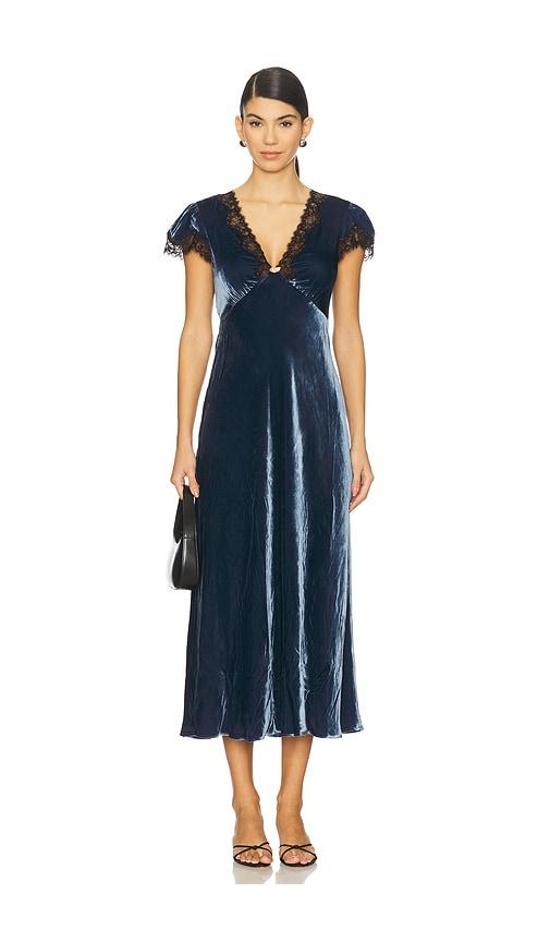 rixo clarice dress in blue. - size s (also in xxs)