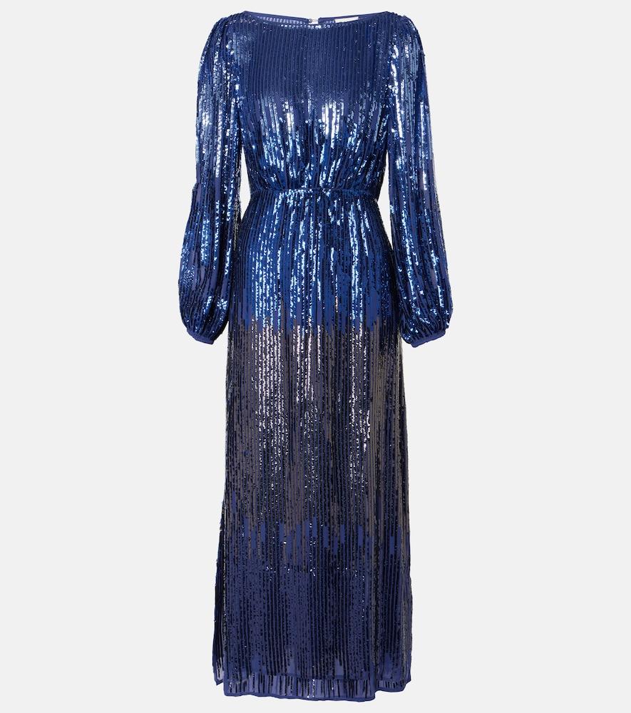 rixo coco sequined midi dress
