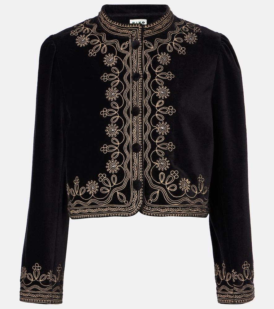 rixo denver embroidered cotton jacket