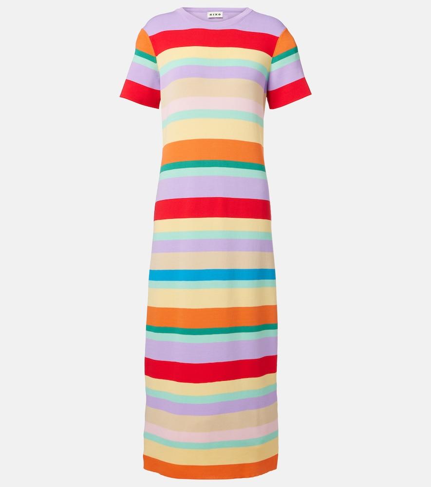 rixo duster striped maxi dress