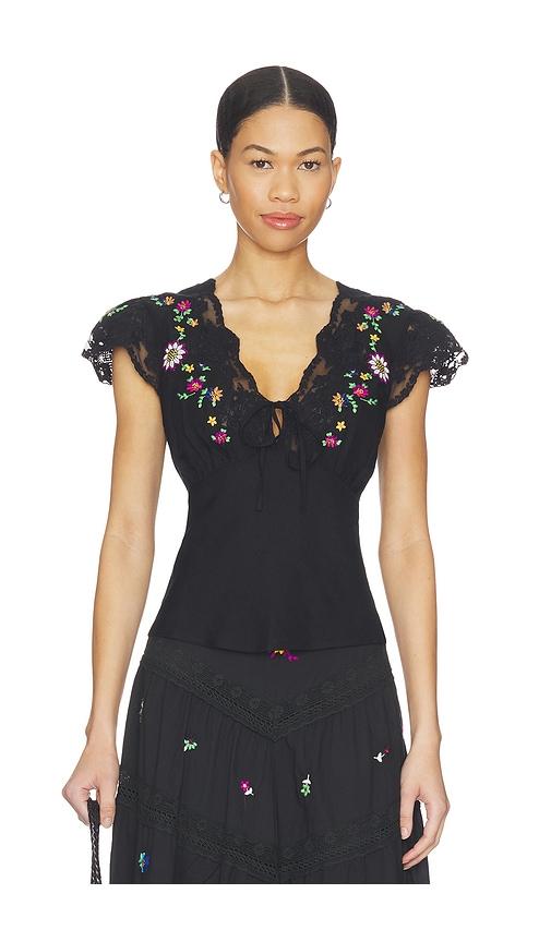 rixo elaine top in black. - size xs (also in xxs)