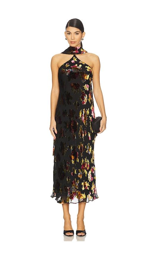 rixo hayley dress in black. - size l (also in s)
