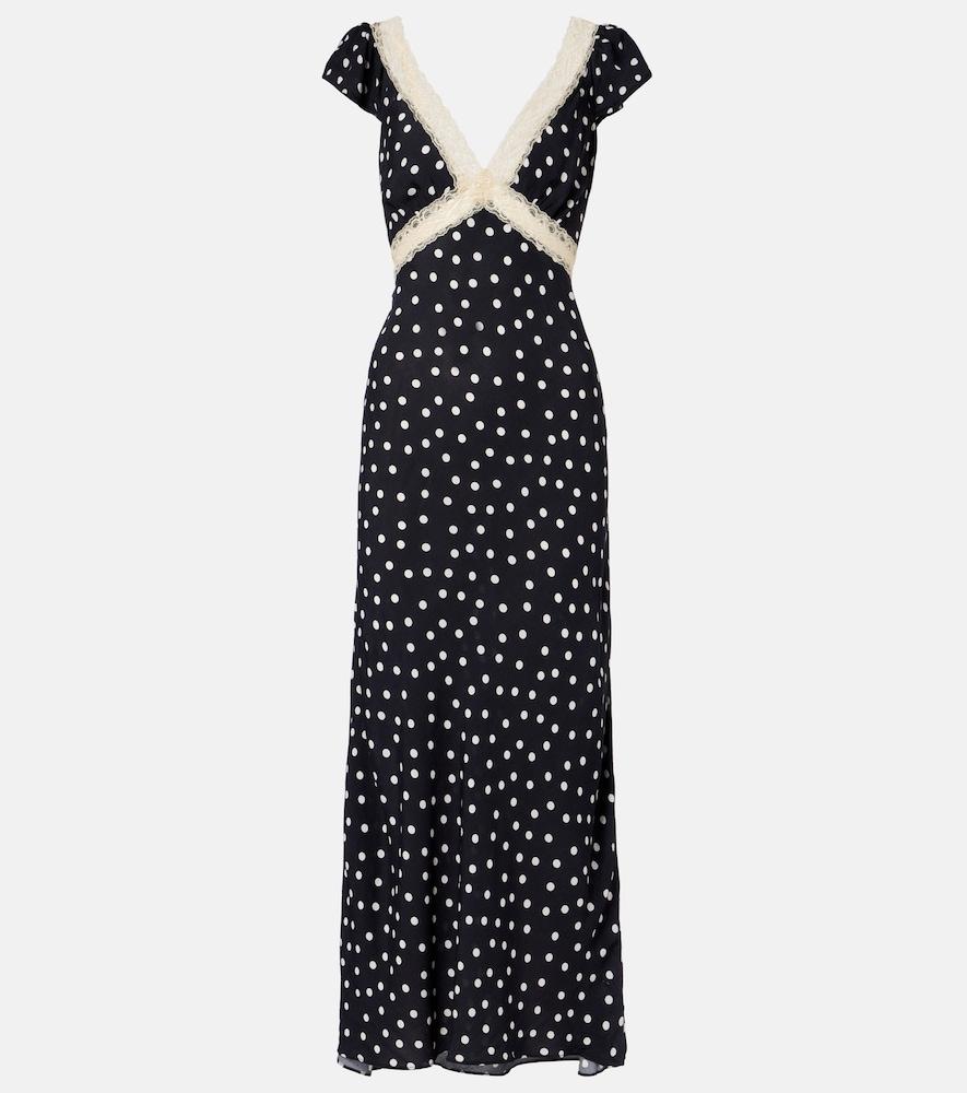 rixo iggy polka-dot maxi dress