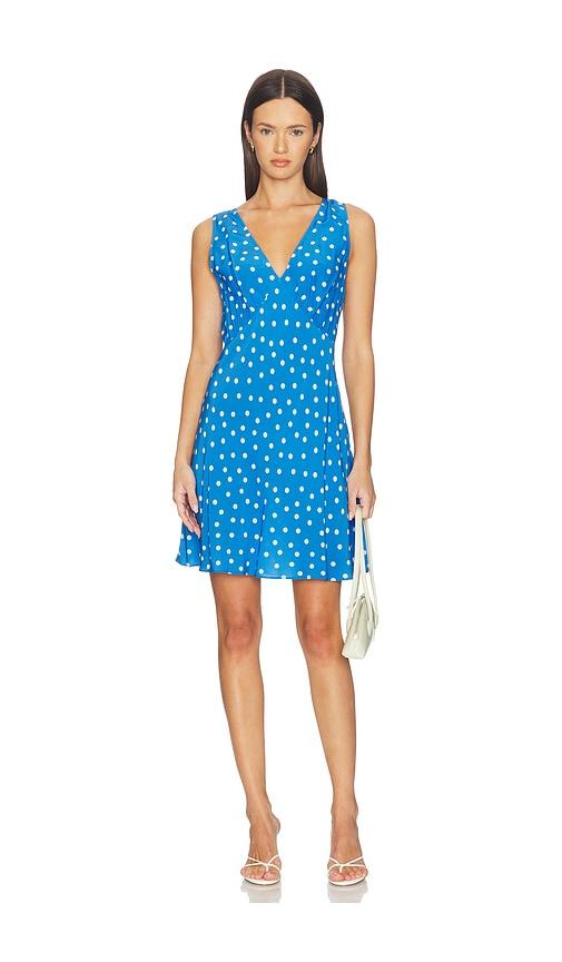 rixo leighton dress in blue. - size l (also in s, xxs, xs, m, xl)