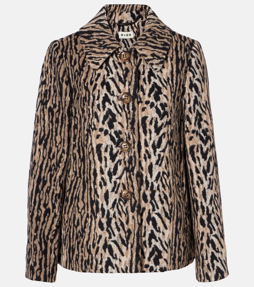 rixo leila leopard-print jacket
