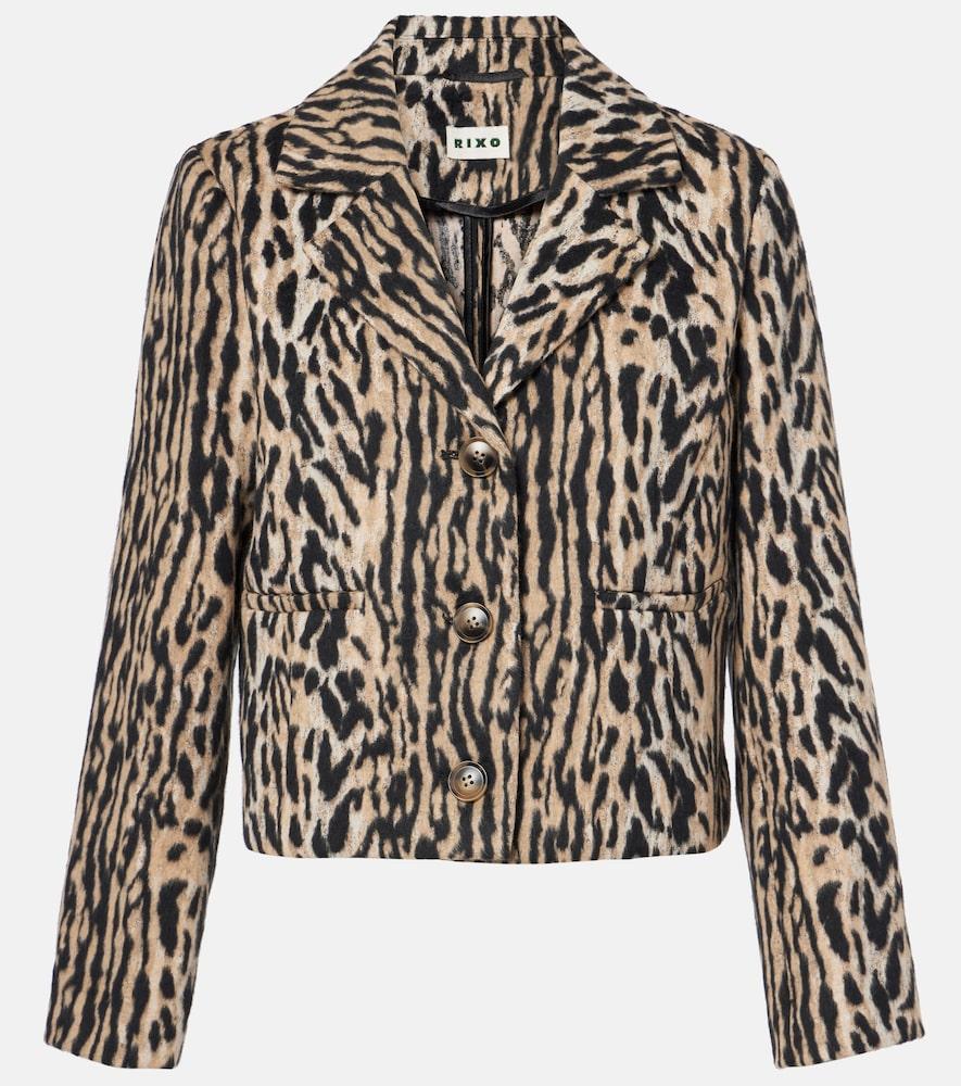 rixo leila leopard-print jacket
