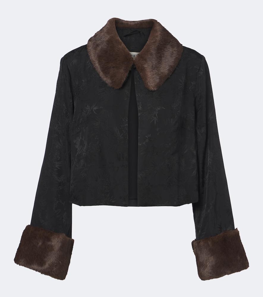 rixo luanne jacquard cropped jacket