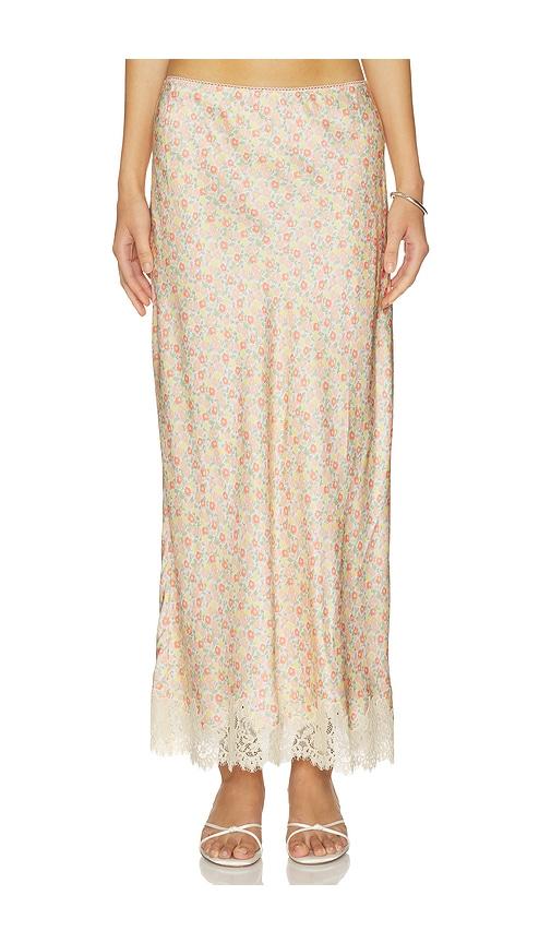 rixo matilde skirt in yellow. - size l (also in s, xs)