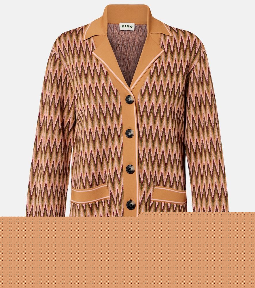 rixo quinley jacquard cardigan